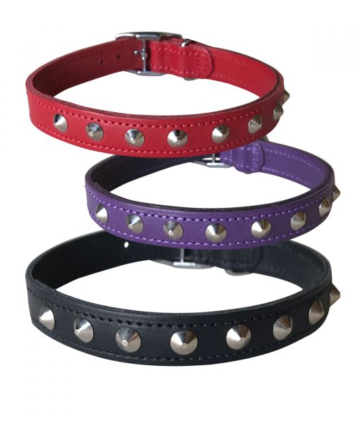 3/4" Studded Leather Collars