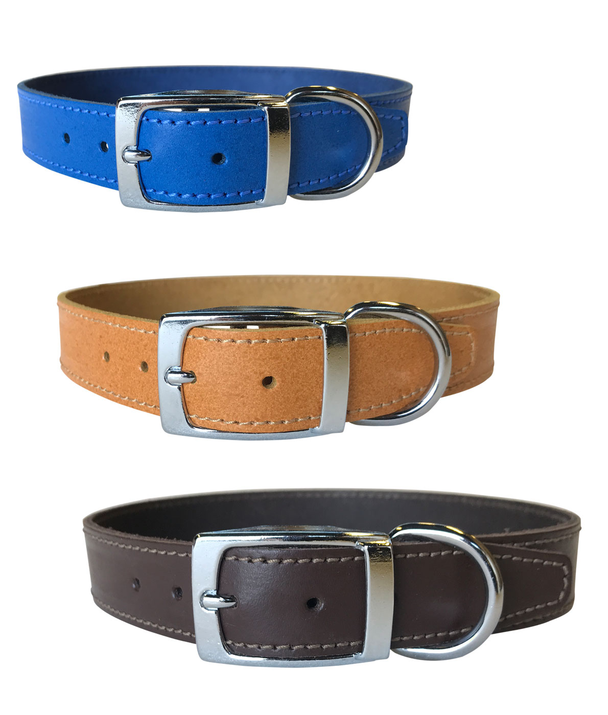 1″ Plain Leather Dog Collars - BBD Pet Products