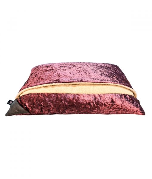 Pink Crushed Velvet Snuggle Bed