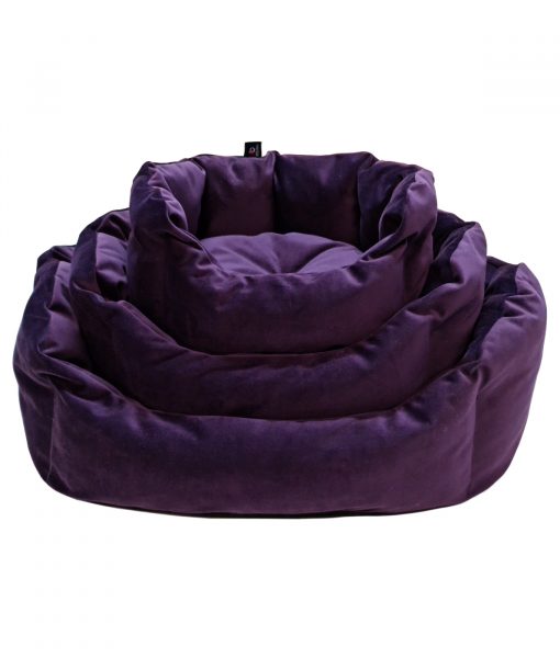 Purple Velvet Oval Lazy Beds