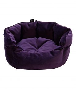 Purple Velvet Oval Lazy Bed