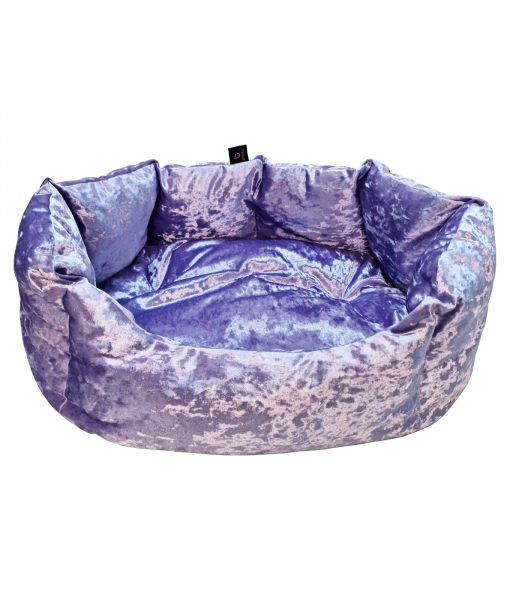 Lazy Bed Lilac Crushed Velvet Bed Medium