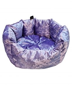 Lazy Bed Lilac Crushed Velvet Bed Small