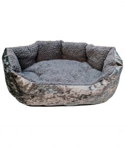 Large Oval Lazy Bed Dark Silver and Grey